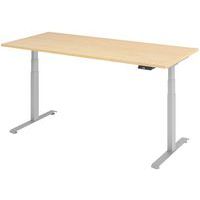 Bureau électrique 180 x 80 cm piétement Gris - Manutan Expert