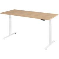 Bureau électrique 180 x 80 cm piétement Blanc - Manutan Expert