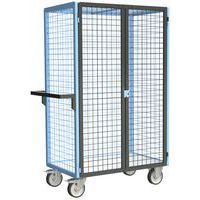 Servante grillagée 4 côtés avec plateau bois - Force 500 kg - FIMM