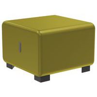 Pouf 1 place Hizia tissu enduit PVC - Alba