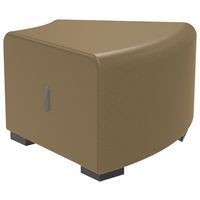 Pouf d'angle Hizia tissu enduit PVC - Alba
