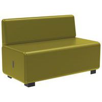 Chauffeuse 2 places Hizia tissu enduit PVC - Alba
