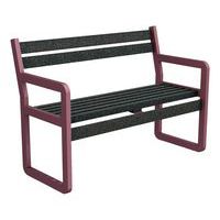 Banc Chardonnay 120 cm assise courte Ipra/alu - Urbemob
