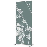 Cloison Deco En Tissu Fleurs De Cerisier Japonais Abstraites Vertes - Showdown Displays