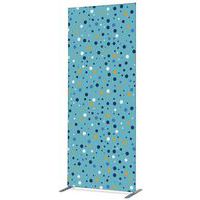 Cloison Deco En Tissu Points Couleur Bleue - Showdown Displays