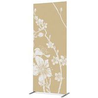 Cloison Deco En Tissu Fleurs De Cerisier Japonais Abstraites Beiges - Showdown Displays