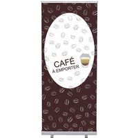 Roll-Banner Budget 85-200 Ensemble Complet Cafe a Emporter - Showdown Displays
