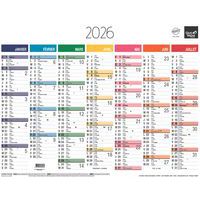 Calendrier banque Arc en ciel - 43x33,5cm - 13 mois - 2026 - Quo Vadis
