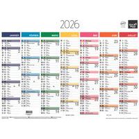 Calendrier banque Arc en ciel - 55x40,5cm - 13 mois - 2026 - Quo Vadis