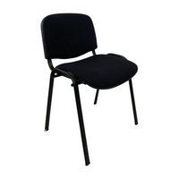 Chaise reconditionnée - Tissu noir - Structure noire mat