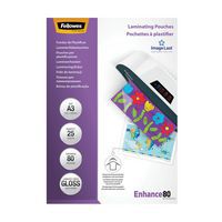 Pochette de plastification brillante A3 - 80µ - Fellowes