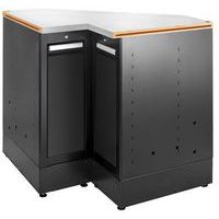 Meuble bas angle 2 tiroirs plateau inox - Facom