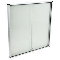 Vitrine d'intérieur 2 portes - Fond aluminium - Manutan Expert