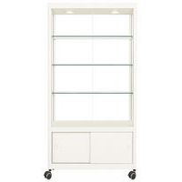 Vitrine exposition rangement - roulettes - 95 x 50 x 200 cm - Sarazino