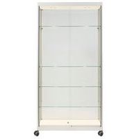 Vitrine expo haute sur roulettes - 95x50x200 cm - Sarazino Vitrines