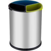 Corbeille avec insert pour tri sélectif - 3 compartiments - EKO