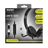Casque stéréo filaire avec active Office USB + Micro - Port Connect