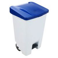 Poubelle mobile à pédale - Ergonomique - Tri sélectif - 80 L - Manutan Expert