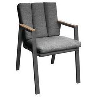 Fauteuil Leather teck/alu coussin - Pro Loisirs