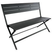 Banc Lucca 120 cm pliant alu - graphite - Pro Loisirs