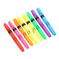 Pochette 8 stylos fluo assortis pointe biseautée - Pichon