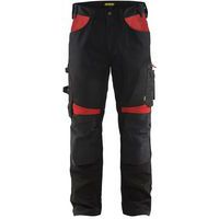 Pantalon artisan sans poches flottantes noir/rouge - Blåkläder