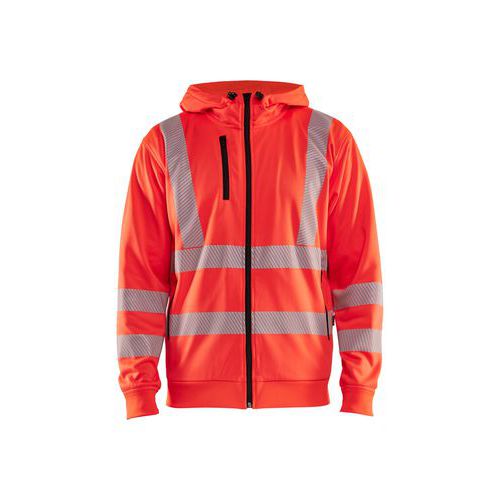 Sweat à capuche zippé haute-visibilité de grande taille - Blåkläder