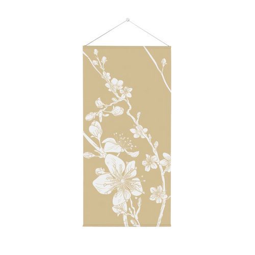 Tapisserie Murale Fleurs De Cerisier Japonais Abstraites Beiges - Showdown Displays