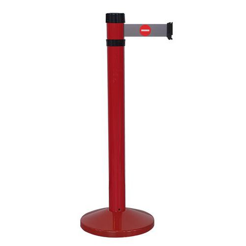 Poteau intérieur rouge à sangle 4m - Viso