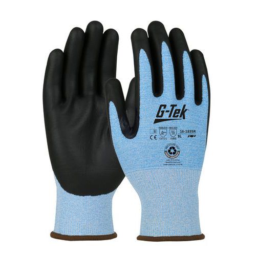Gants anticoupure G-TEK® 3RX mousse de nitrile en plastique - Pip