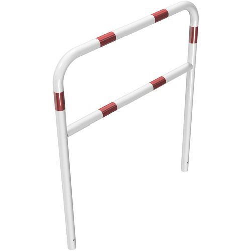 Arceau tube barre transversale à bétonner - Blanc/Rouge - Schake