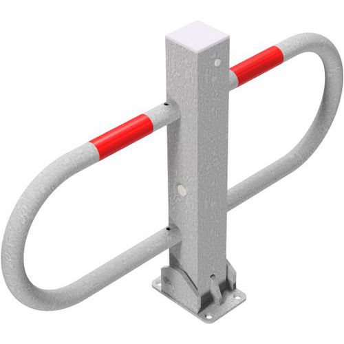 Barrière serrure profilée bandes réfléchissantes rouges-Schake