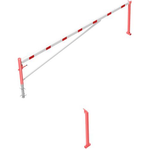 Barrière pivotante traverse câble de renfort à bétonner cadenas-Schake