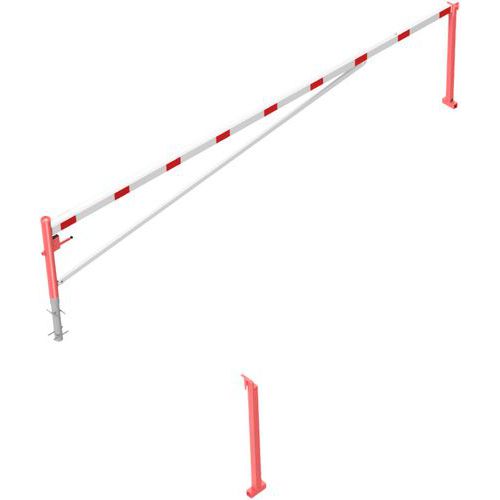 Barrière pivotante traverse à bétonner serrure profilée - Schake