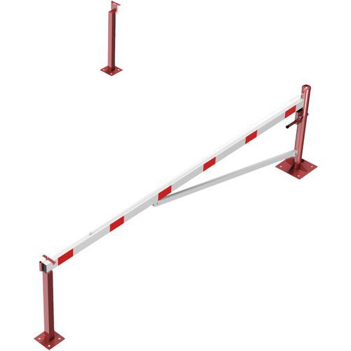 Barrière pivotante traverse à cheviller blocage triangulaire-Schake