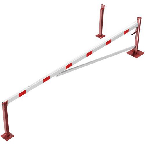 Barrière pivotante traverse câble renfort à cheviller cadenas-Schake