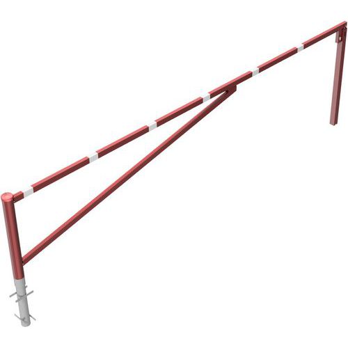 Barrière pivotante à bétonner avec serrure profilée à pistons - Schake