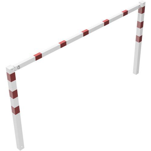 Barrière pour chemins piétons à assembler - Blanc/rouge - Schake