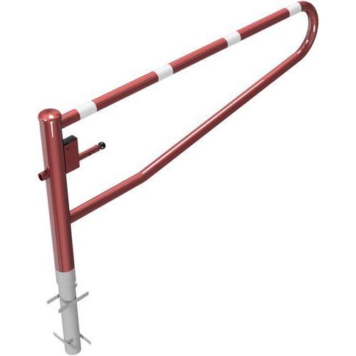Barrière-porte pivotante à bétonner serrure profilée - Schake