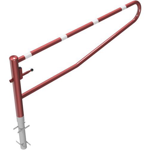 Barrière-porte pivotante à bétonner pour cadenas - Schake