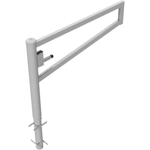 Barrière-porte carré pivotante à bétonner serrure profilée-Schake