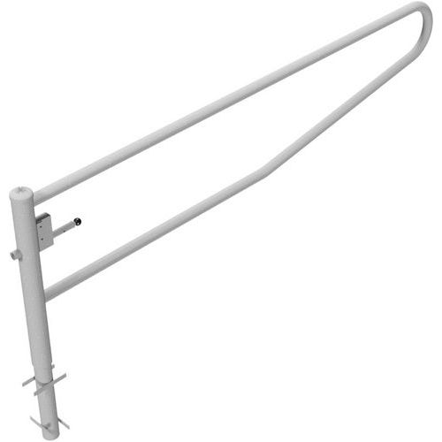 Barrière-porte arrondi pivotante à bétonner serrure profilée-Schake