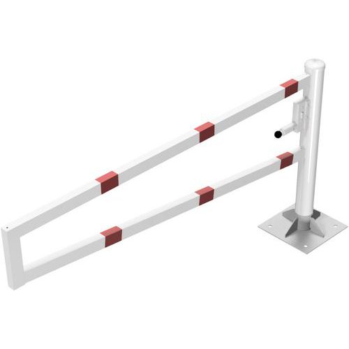 Barrière-porte pivotante à cheviller serrure profilée à pistons-Schake