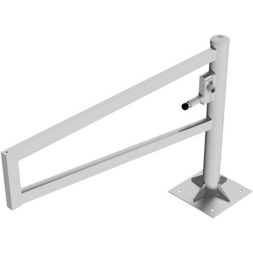 Barrière pivotante galvanisée à cheviller blocage triangulaire-Schake