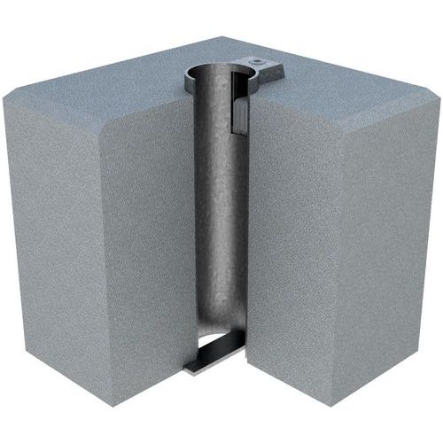 Bloc de béton avec manchon de sol à dispositif de fixation - Schake