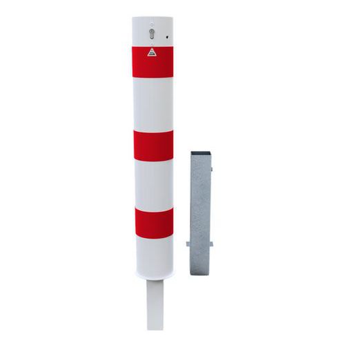Borne d arrêt amovible avec serrure profilée - Blanc/Rouge - Schake