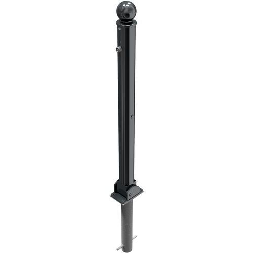 Borne décorative 474B rabattable à bétonner serrure profilée-Schake