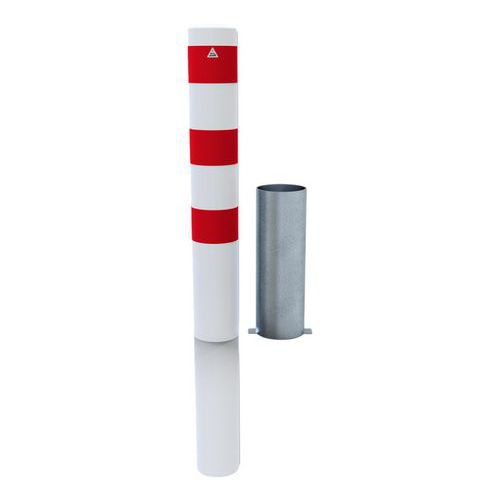 Borne tube amovible sans verrou galvanisé à chaud-Blanc/Rouge-Schake