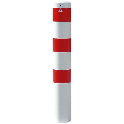 Borne en tube acier amovible sans verrou avec bande rouge - Schake