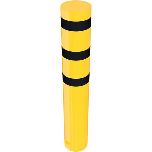 Borne en tube acier avec capuchon d’acier soudé-Jaune/Noir-Schake
